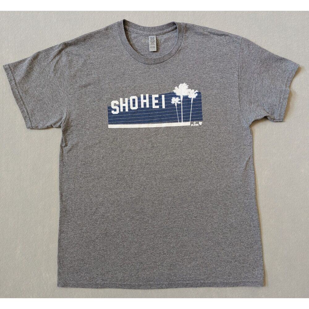 Shohei Ohtani Hollywood Shohei Graphic Tee - Gray Size L